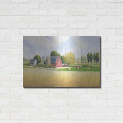 Luxe Metal Art 'Land of the Brave' by James Wiens, Metal Wall Art,36x24