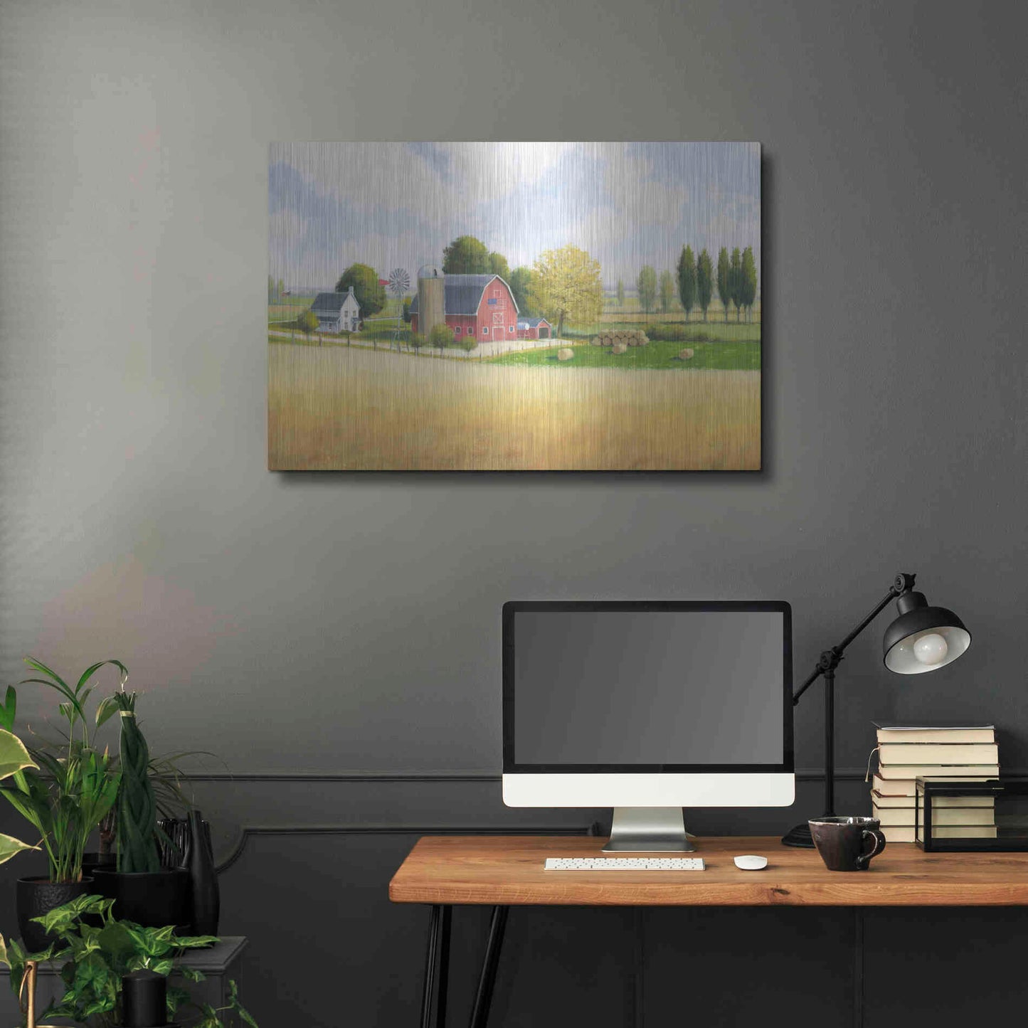 Luxe Metal Art 'Land of the Brave' by James Wiens, Metal Wall Art,36x24
