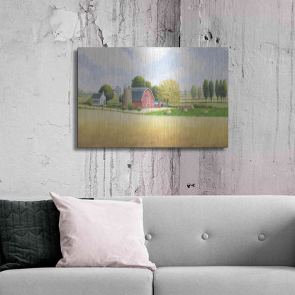 Luxe Metal Art 'Land of the Brave' by James Wiens, Metal Wall Art,36x24