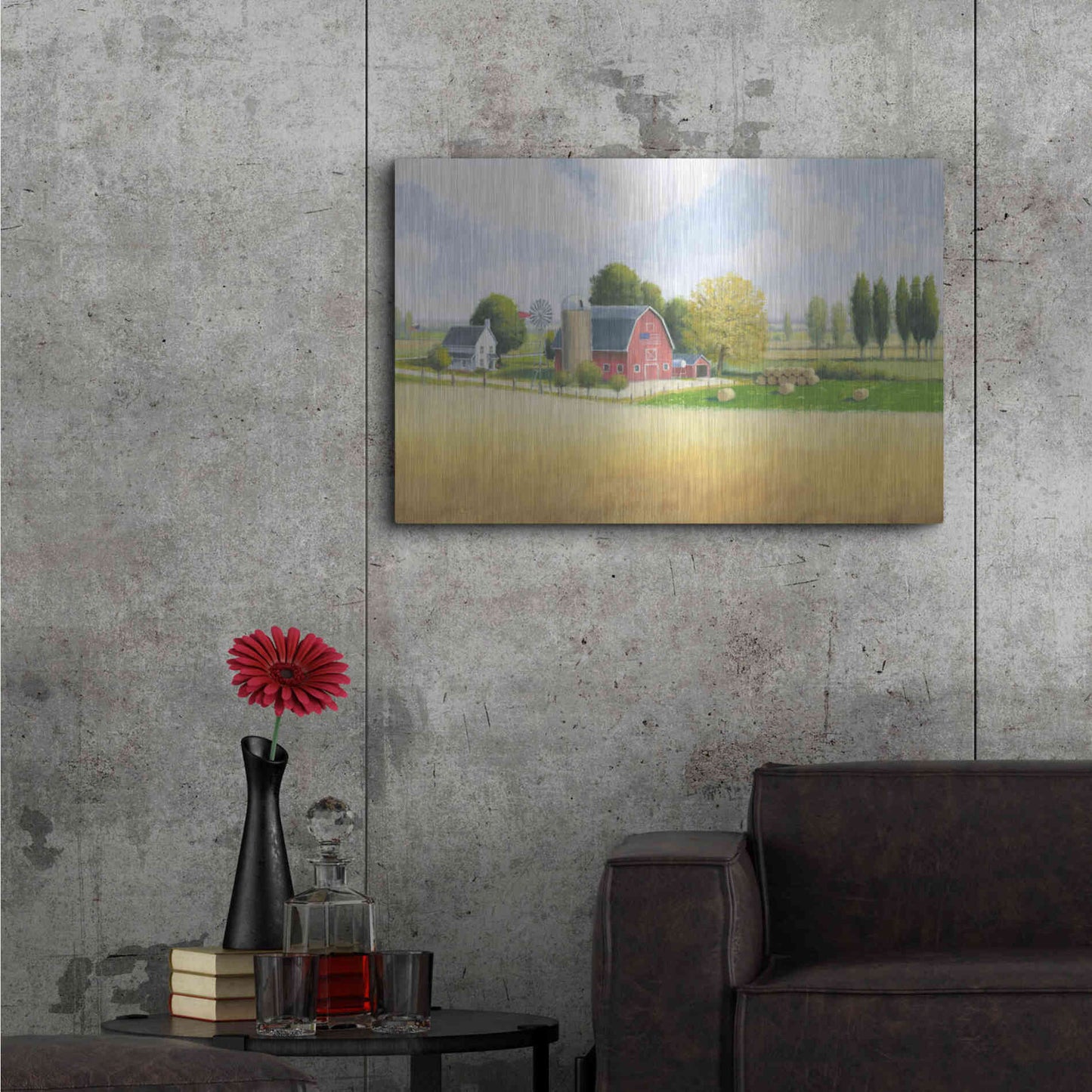 Luxe Metal Art 'Land of the Brave' by James Wiens, Metal Wall Art,36x24