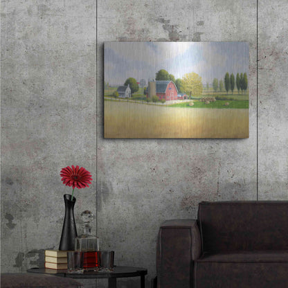 Luxe Metal Art 'Land of the Brave' by James Wiens, Metal Wall Art,36x24