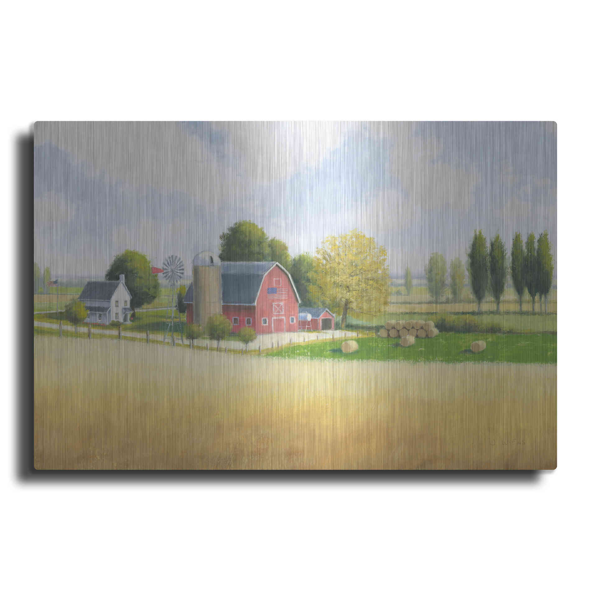 Luxe Metal Art 'Land of the Brave' by James Wiens, Metal Wall Art