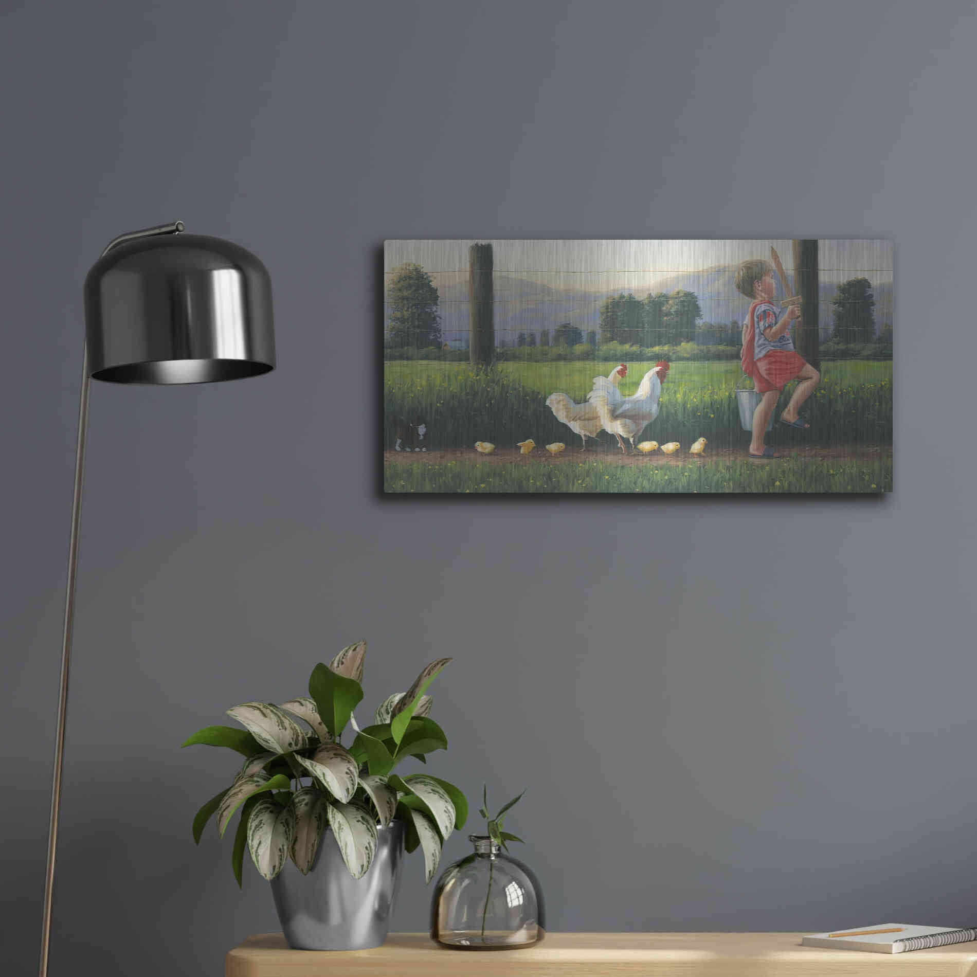 Luxe Metal Art 'Fearless Leader' by James Wiens, Metal Wall Art,24x12