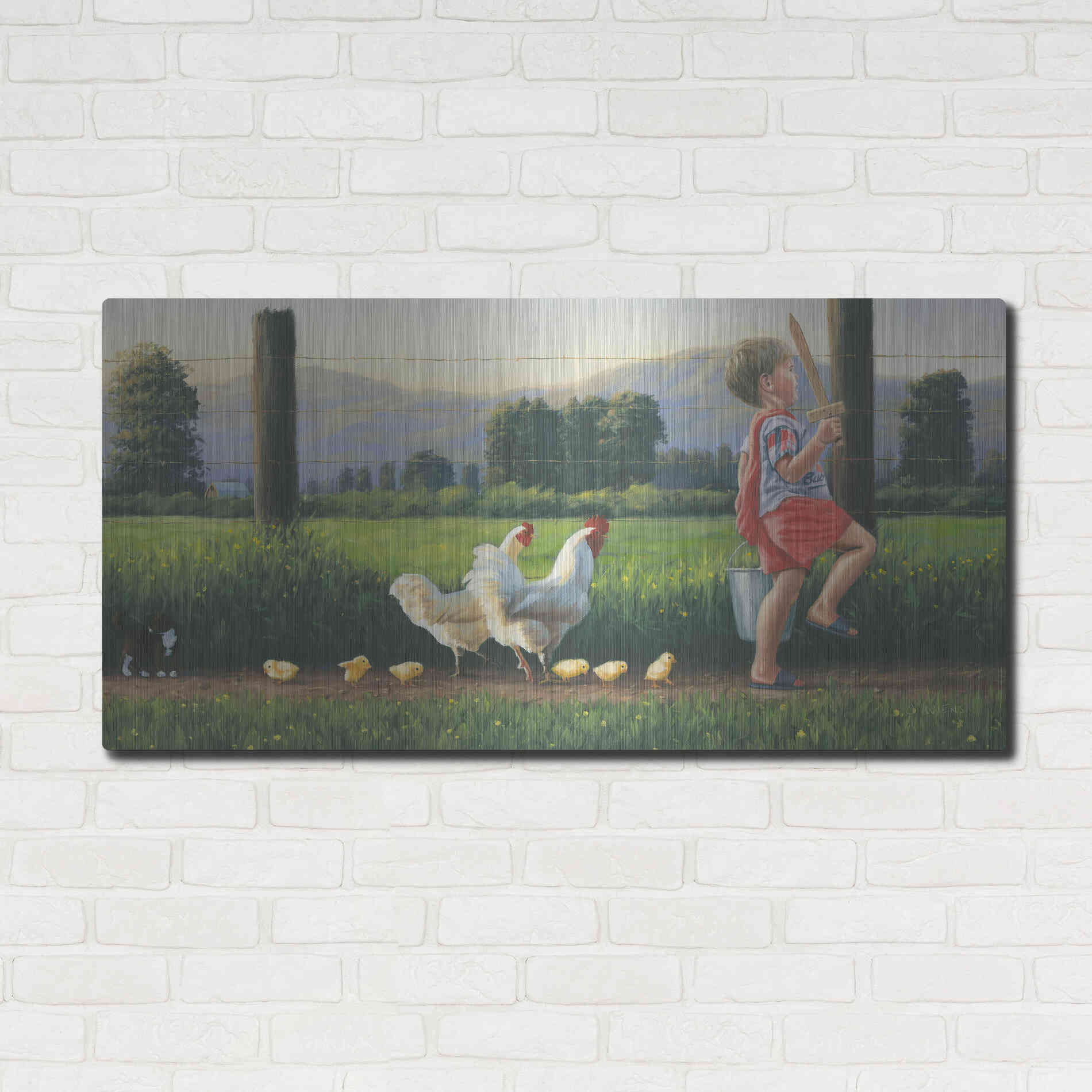 Luxe Metal Art 'Fearless Leader' by James Wiens, Metal Wall Art,48x24