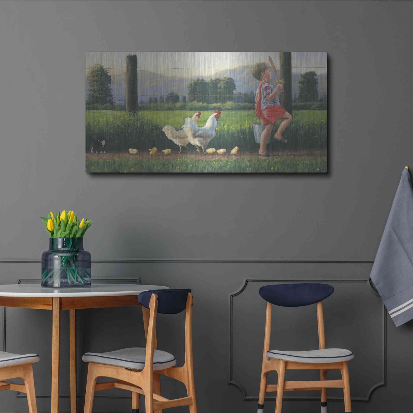 Luxe Metal Art 'Fearless Leader' by James Wiens, Metal Wall Art,48x24