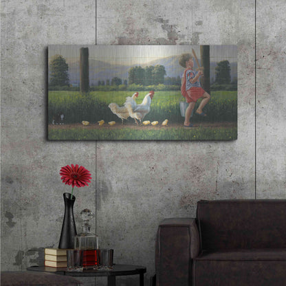 Luxe Metal Art 'Fearless Leader' by James Wiens, Metal Wall Art,48x24