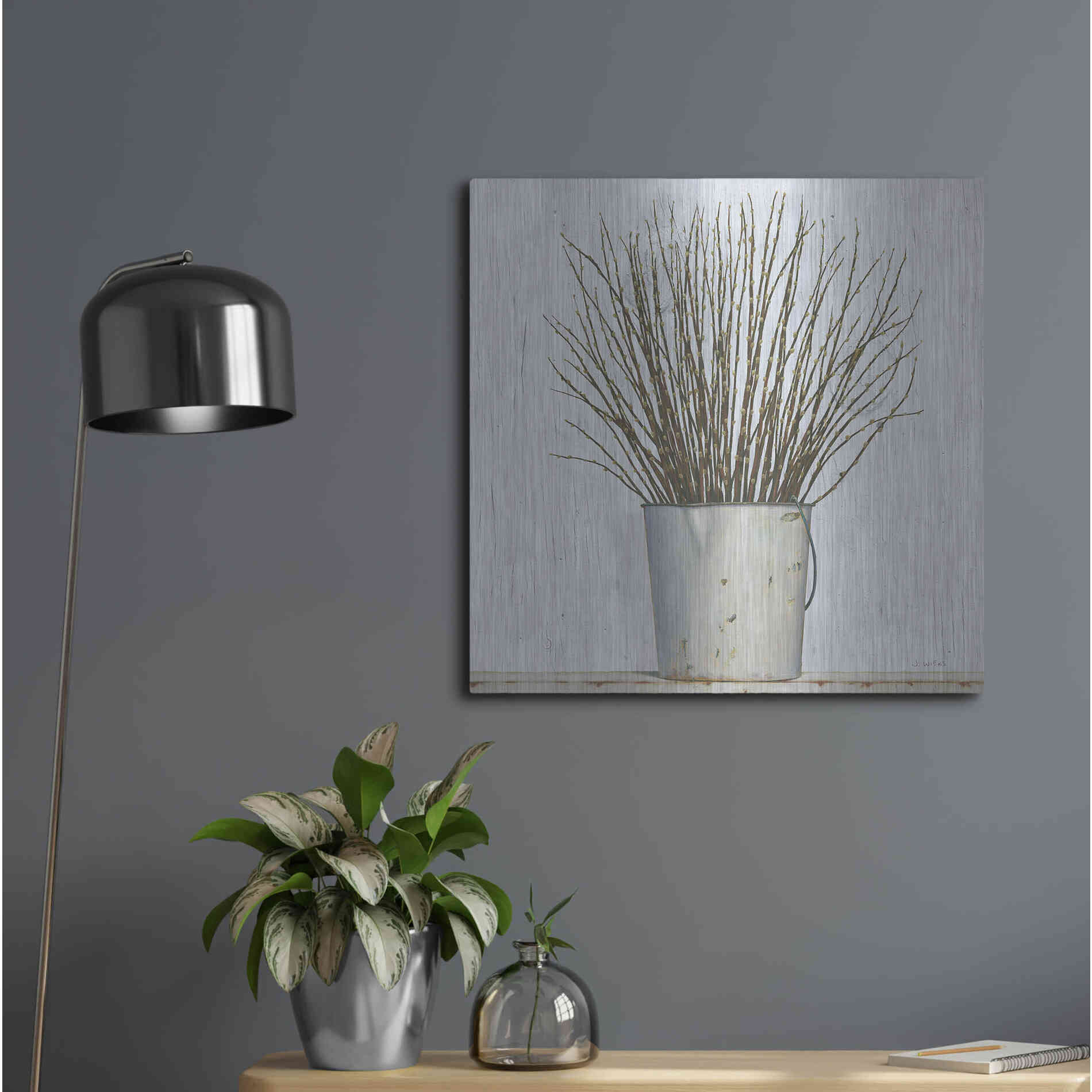 Luxe Metal Art 'Early Spring' by James Wiens, Metal Wall Art,24x24