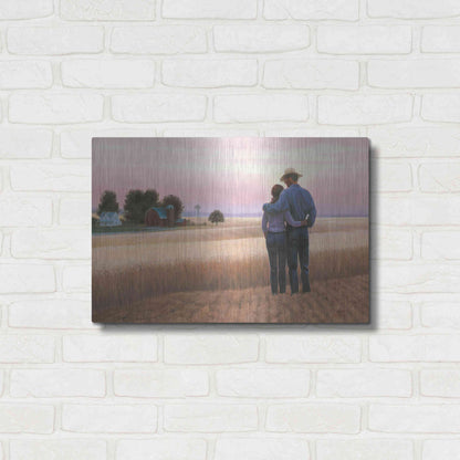 Luxe Metal Art 'Family Farm' by James Wiens, Metal Wall Art,24x16