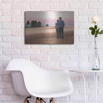 Luxe Metal Art 'Family Farm' by James Wiens, Metal Wall Art,24x16