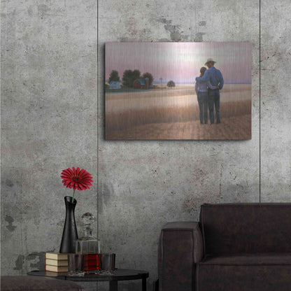 Luxe Metal Art 'Family Farm' by James Wiens, Metal Wall Art,36x24