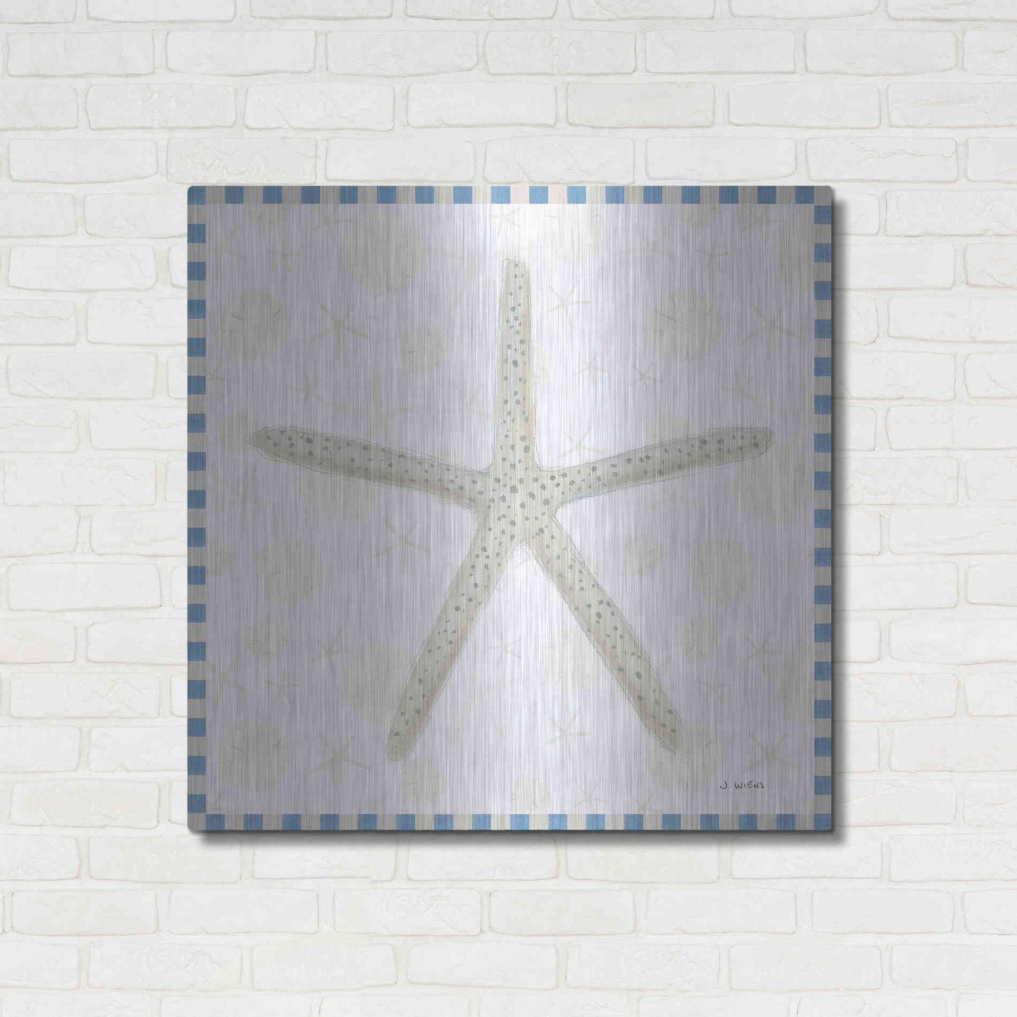 Luxe Metal Art 'Beach Days III' by James Wiens, Metal Wall Art,36x36