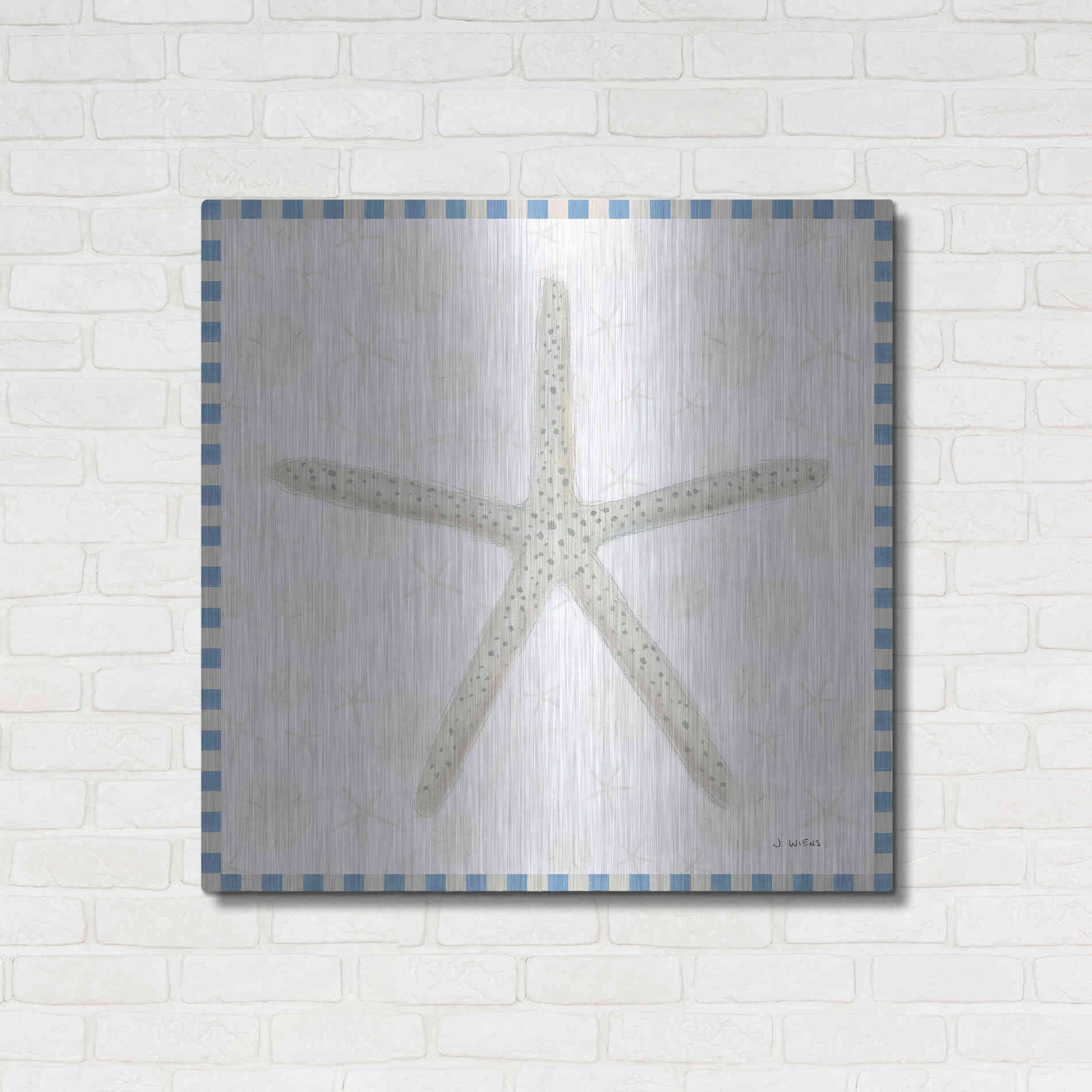 Luxe Metal Art 'Beach Days III' by James Wiens, Metal Wall Art,36x36