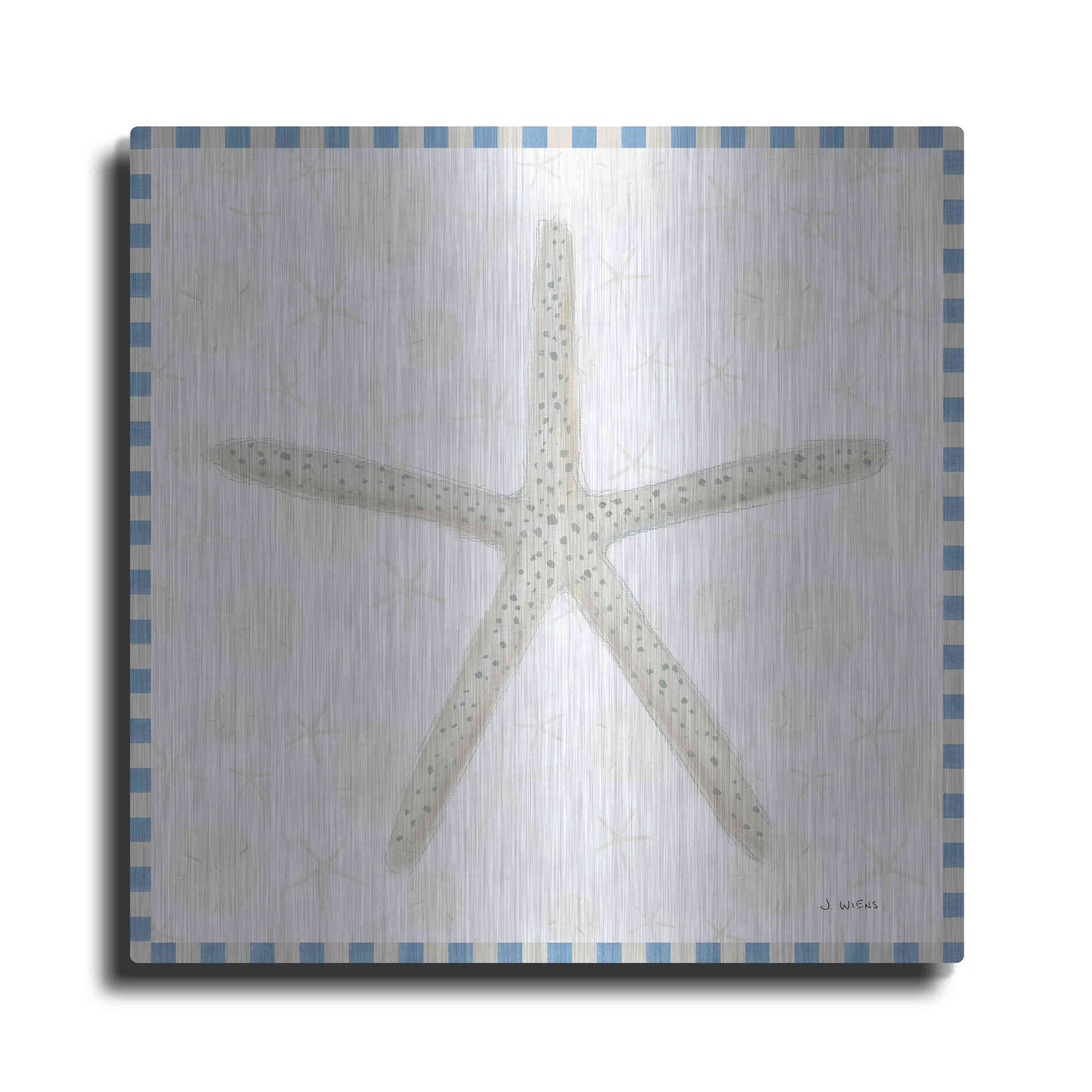 Luxe Metal Art 'Beach Days III' by James Wiens, Metal Wall Art