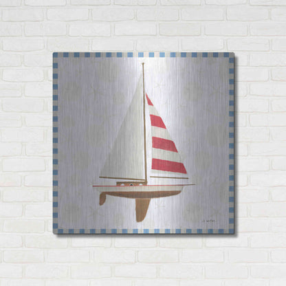 Luxe Metal Art 'Beach Days IV' by James Wiens, Metal Wall Art,36x36