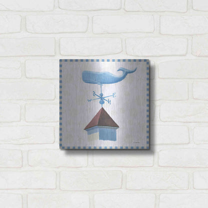 Luxe Metal Art 'Beach Days V' by James Wiens, Metal Wall Art,12x12