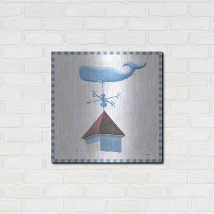 Luxe Metal Art 'Beach Days V' by James Wiens, Metal Wall Art,24x24