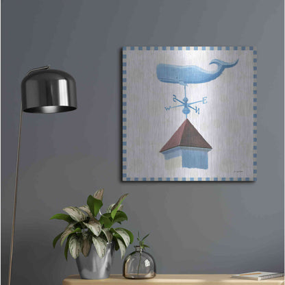 Luxe Metal Art 'Beach Days V' by James Wiens, Metal Wall Art,24x24