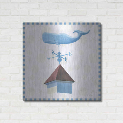 Luxe Metal Art 'Beach Days V' by James Wiens, Metal Wall Art,36x36