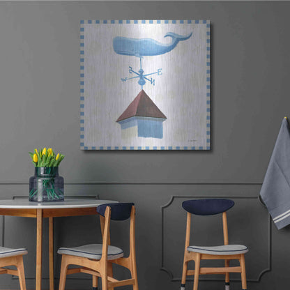 Luxe Metal Art 'Beach Days V' by James Wiens, Metal Wall Art,36x36