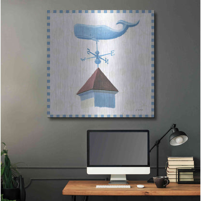 Luxe Metal Art 'Beach Days V' by James Wiens, Metal Wall Art,36x36