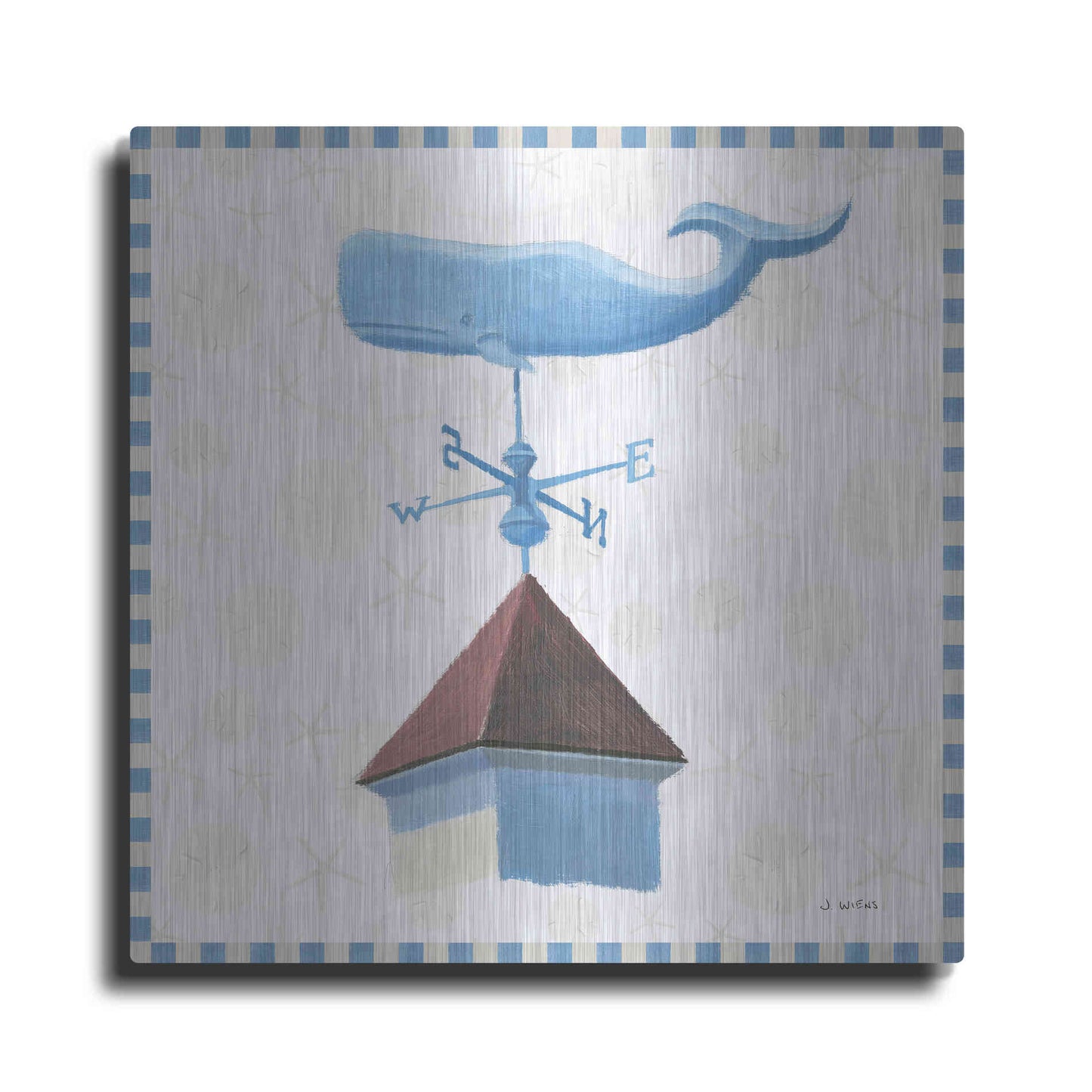 Luxe Metal Art 'Beach Days V' by James Wiens, Metal Wall Art