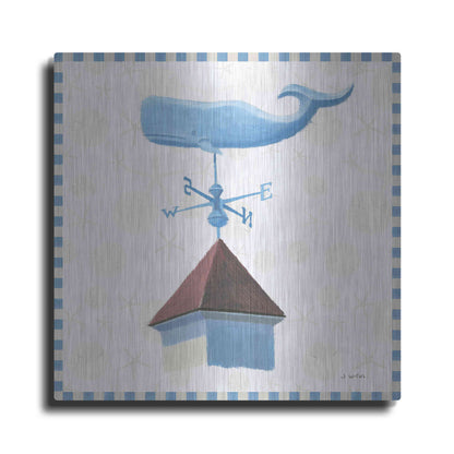 Luxe Metal Art 'Beach Days V' by James Wiens, Metal Wall Art