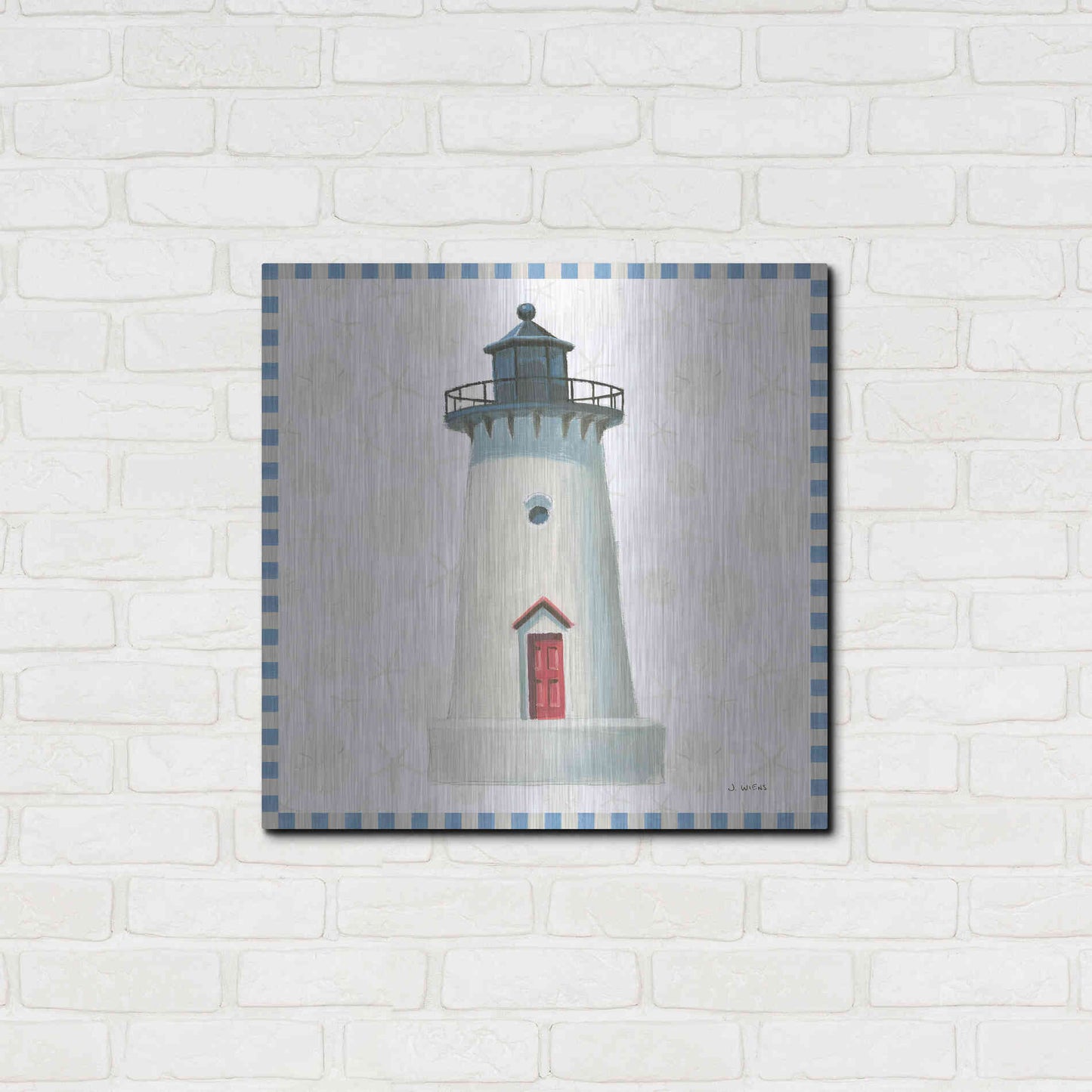 Luxe Metal Art 'Beach Days VI' by James Wiens, Metal Wall Art,24x24