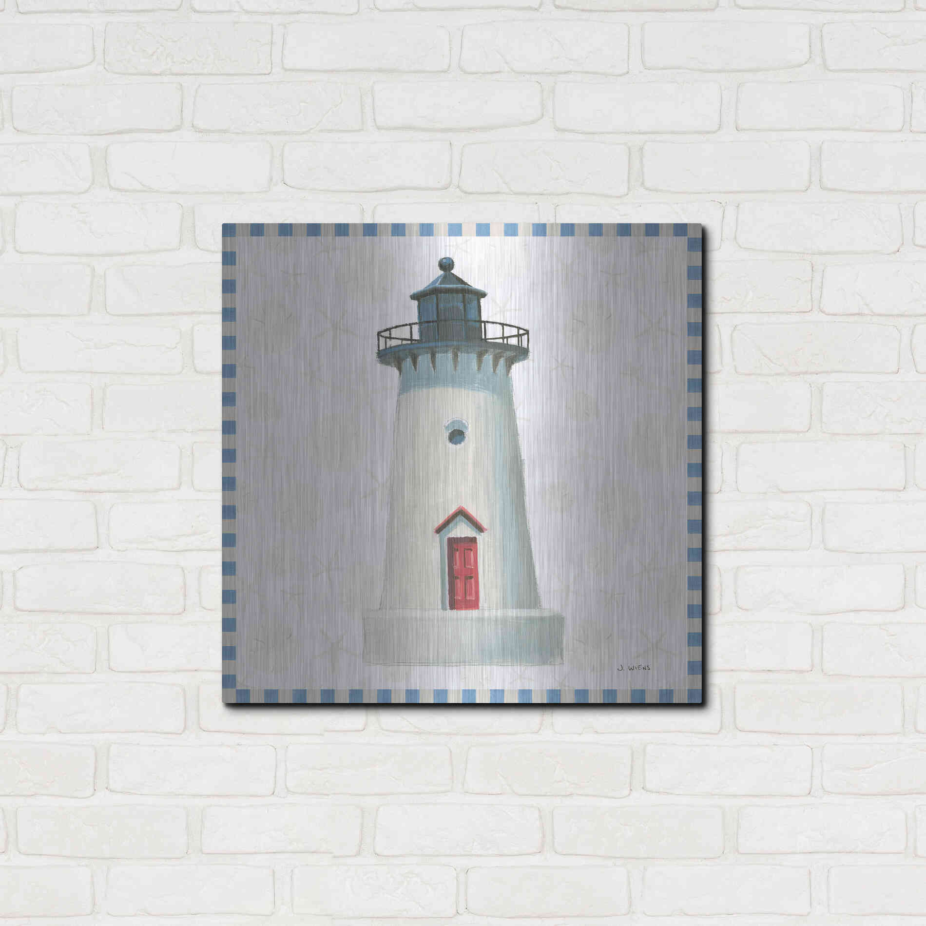 Luxe Metal Art 'Beach Days VI' by James Wiens, Metal Wall Art,24x24