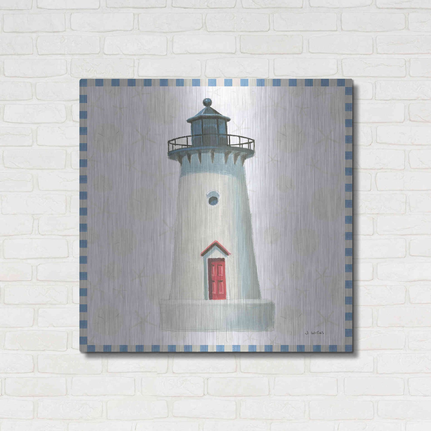 Luxe Metal Art 'Beach Days VI' by James Wiens, Metal Wall Art,36x36