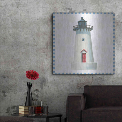 Luxe Metal Art 'Beach Days VI' by James Wiens, Metal Wall Art,36x36