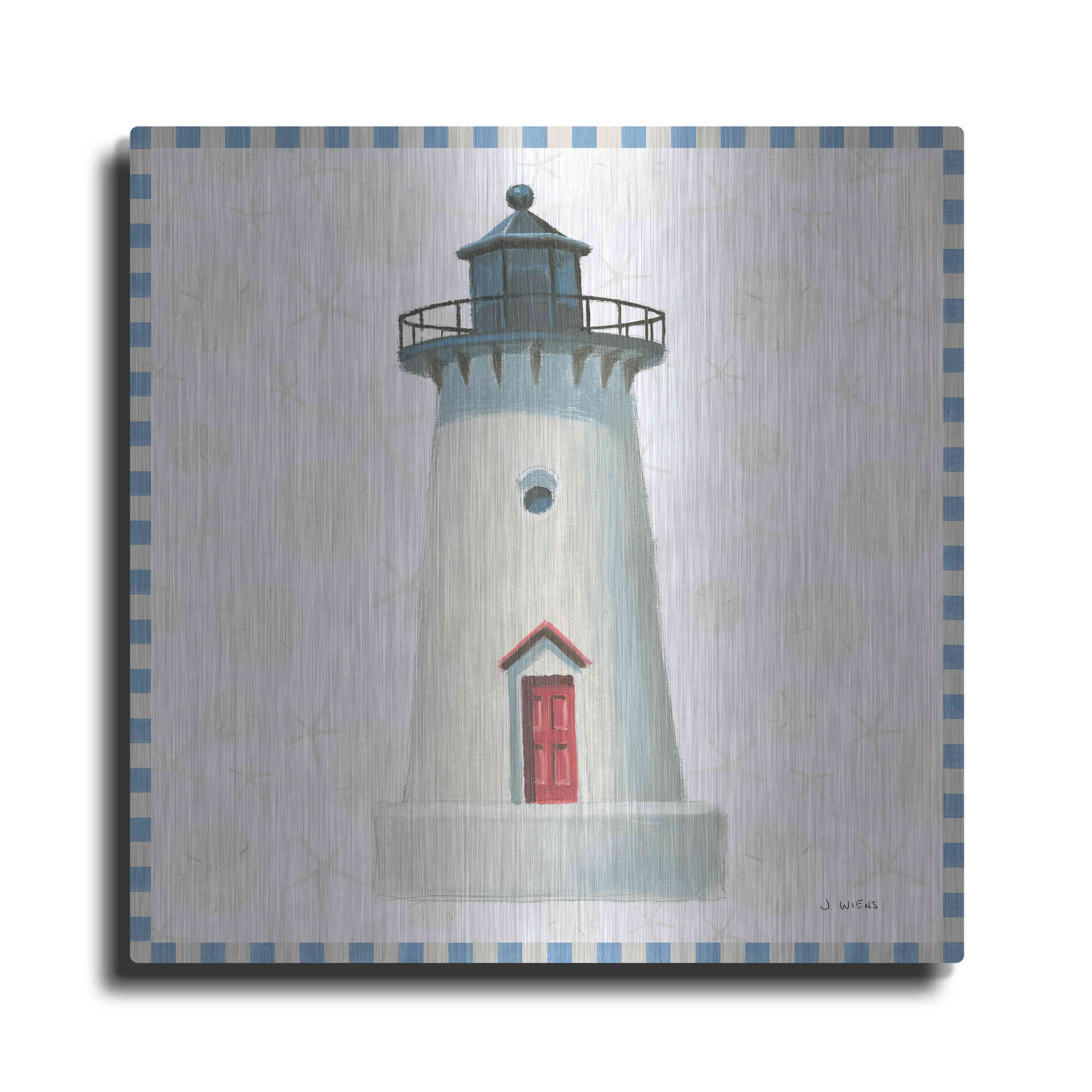 Luxe Metal Art 'Beach Days VI' by James Wiens, Metal Wall Art