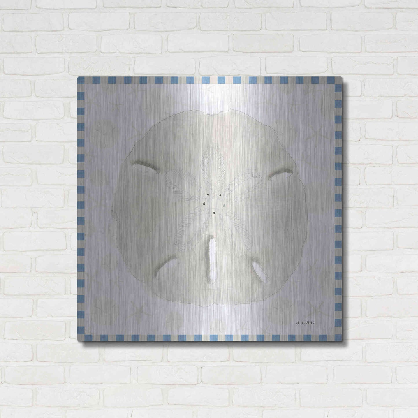 Luxe Metal Art 'Beach Days VII' by James Wiens, Metal Wall Art,36x36