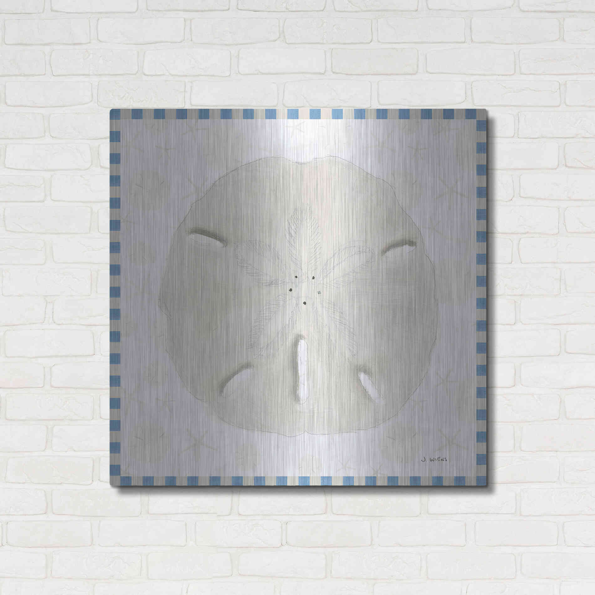 Luxe Metal Art 'Beach Days VII' by James Wiens, Metal Wall Art,36x36