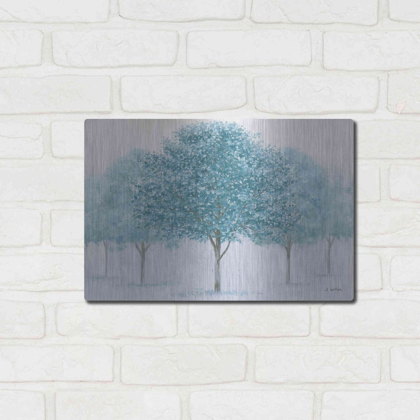 Luxe Metal Art 'Peaceful Grove' by James Wiens, Metal Wall Art,16x12