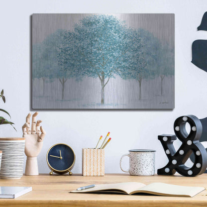 Luxe Metal Art 'Peaceful Grove' by James Wiens, Metal Wall Art,16x12