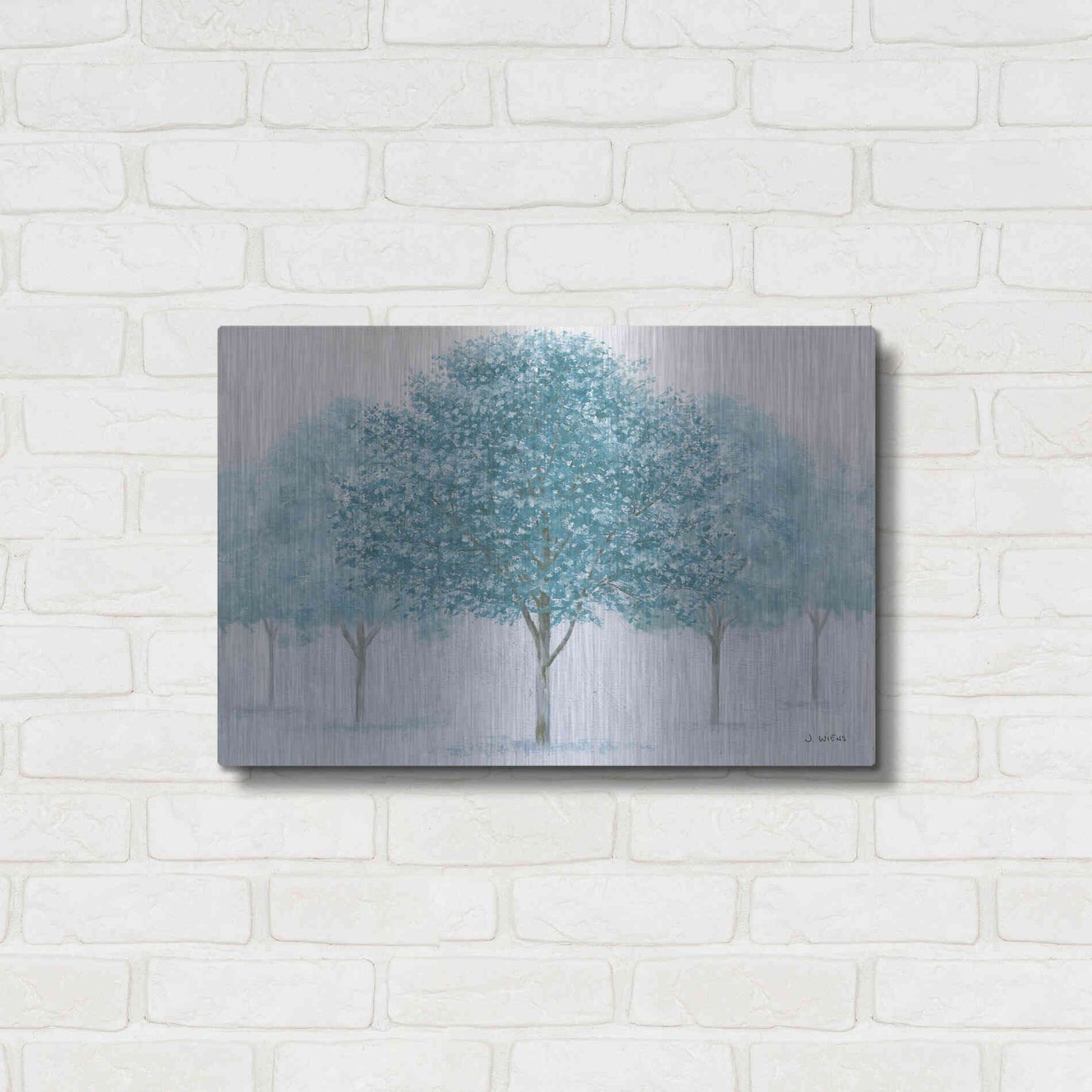 Luxe Metal Art 'Peaceful Grove' by James Wiens, Metal Wall Art,24x16