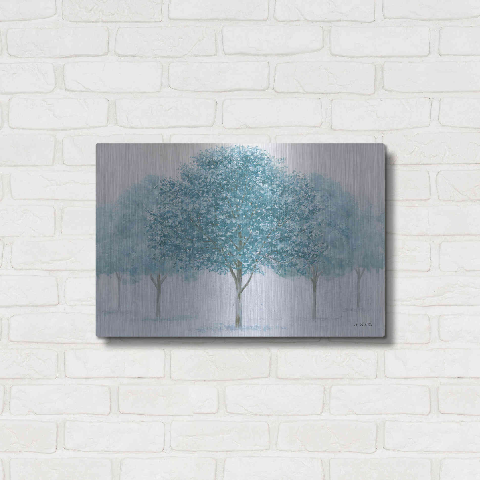 Luxe Metal Art 'Peaceful Grove' by James Wiens, Metal Wall Art,24x16