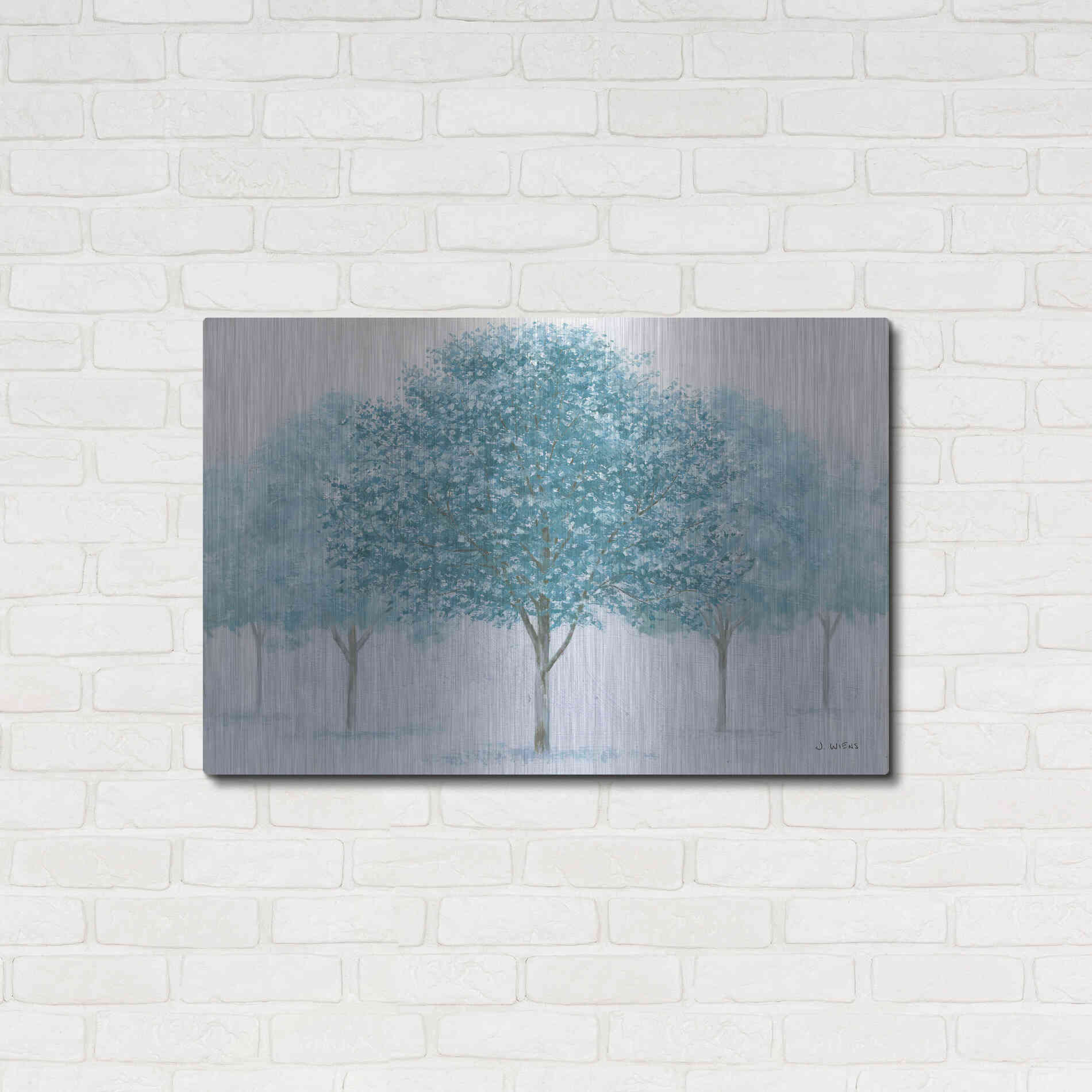 Luxe Metal Art 'Peaceful Grove' by James Wiens, Metal Wall Art,36x24