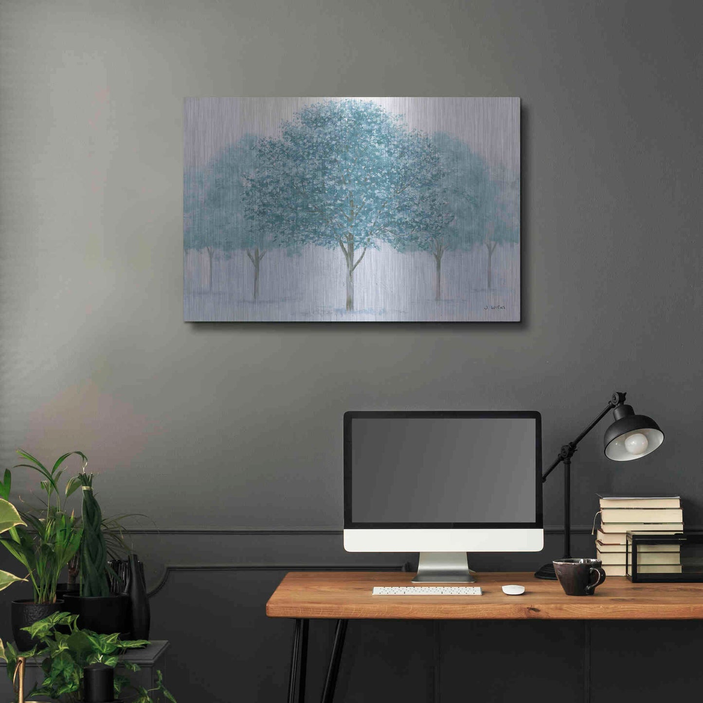 Luxe Metal Art 'Peaceful Grove' by James Wiens, Metal Wall Art,36x24