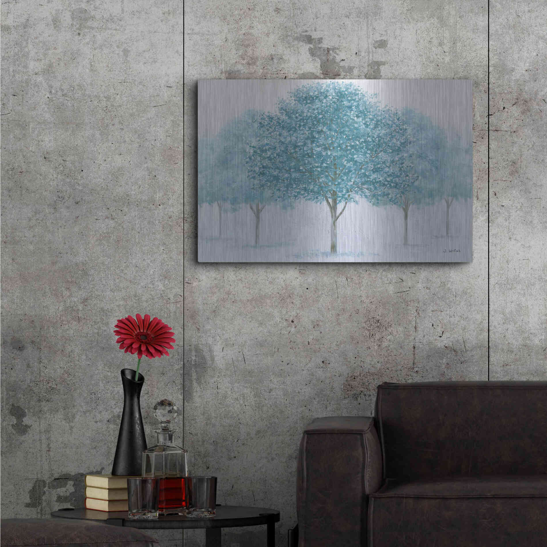 Luxe Metal Art 'Peaceful Grove' by James Wiens, Metal Wall Art,36x24