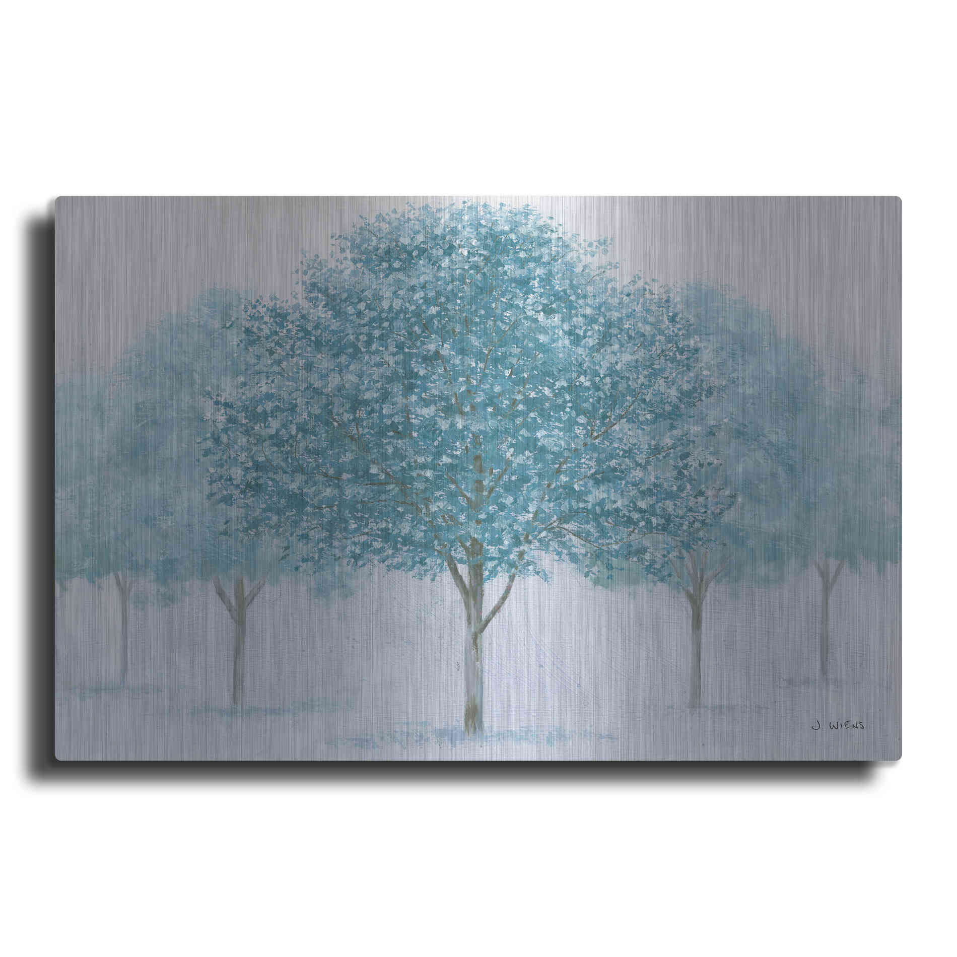 Luxe Metal Art 'Peaceful Grove' by James Wiens, Metal Wall Art