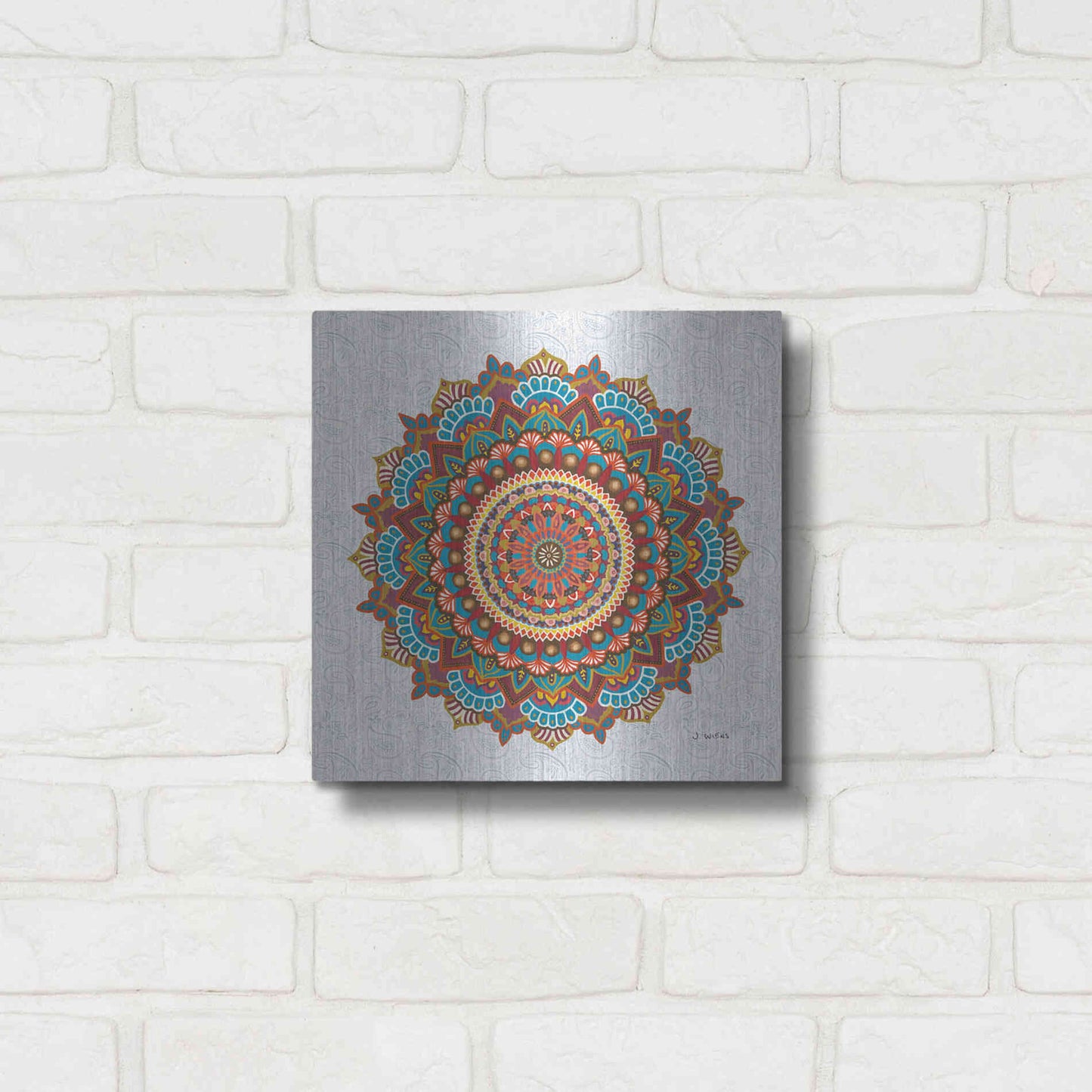 Luxe Metal Art 'Mandala Dream' by James Wiens, Metal Wall Art,12x12