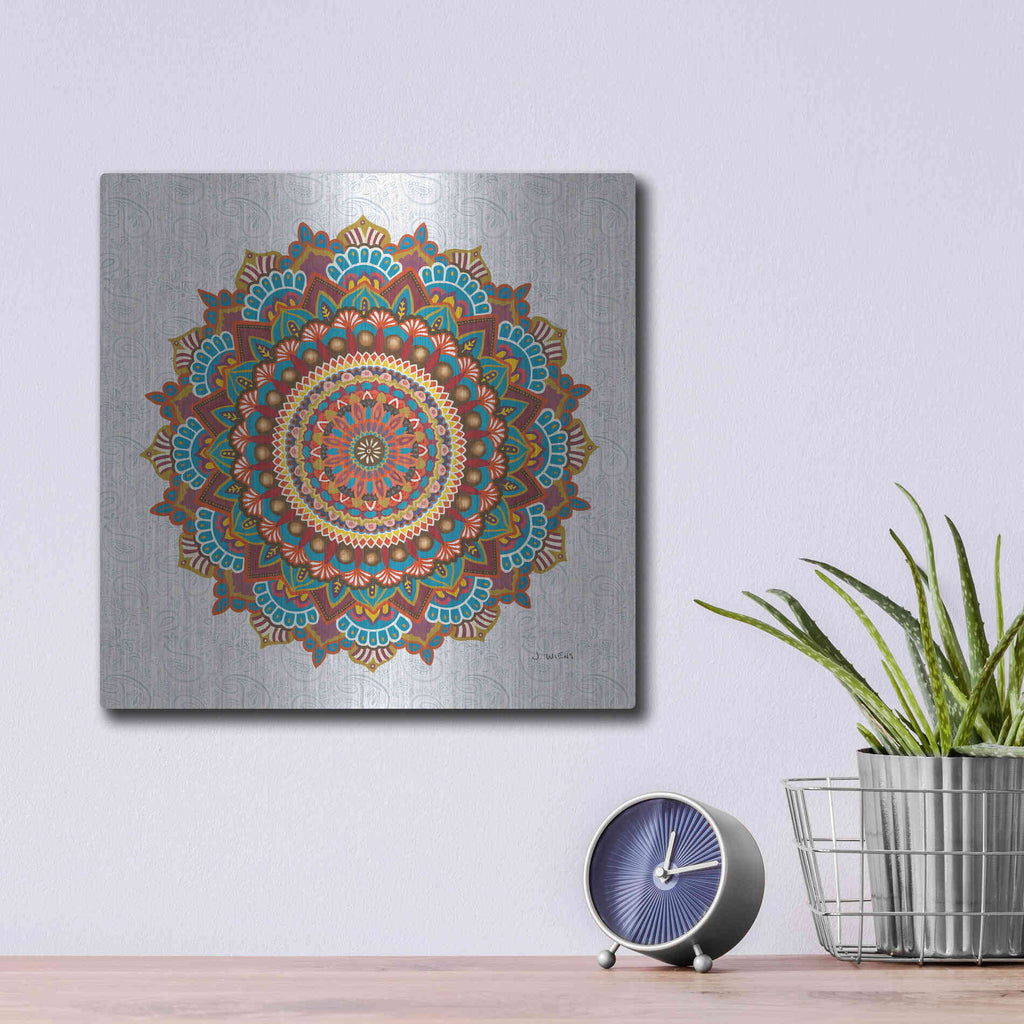 Luxe Metal Art 'Mandala Dream' by James Wiens, Metal Wall Art,12x12
