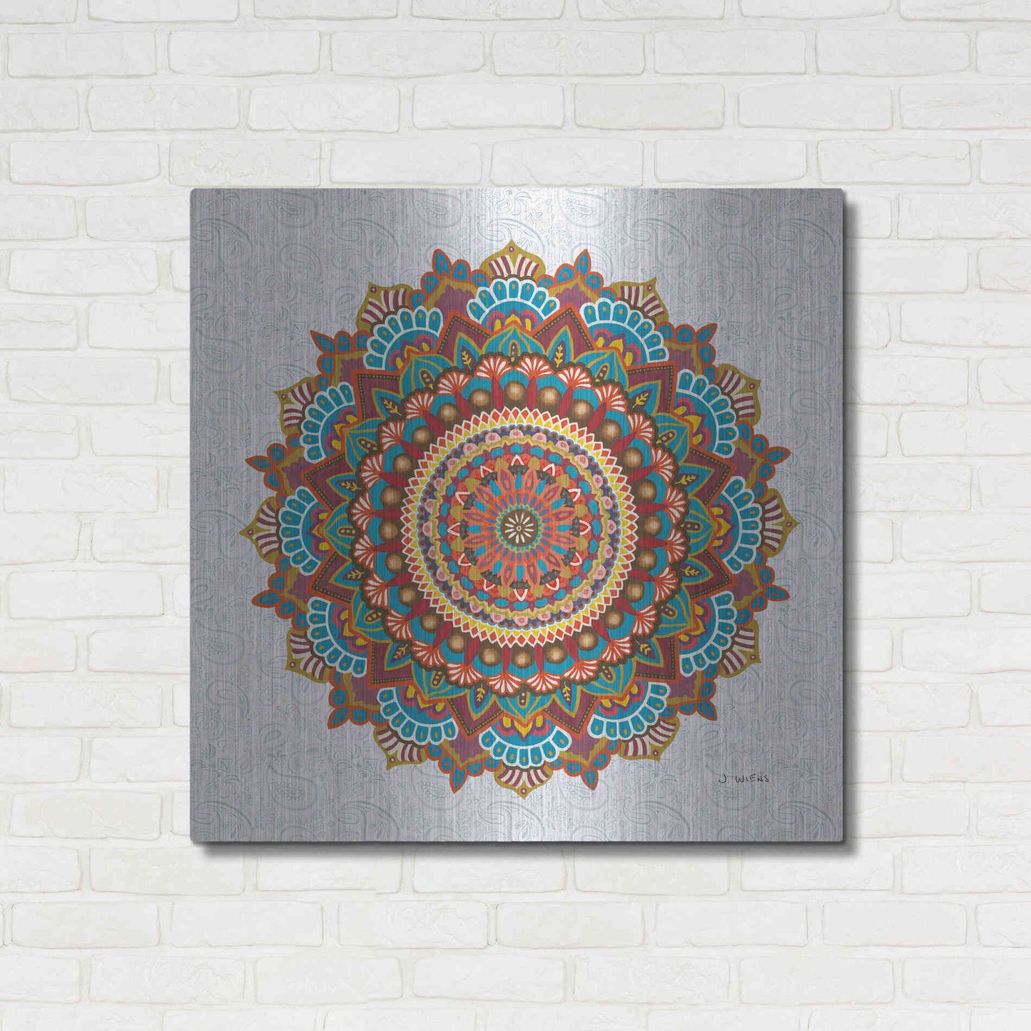 Luxe Metal Art 'Mandala Dream' by James Wiens, Metal Wall Art,36x36