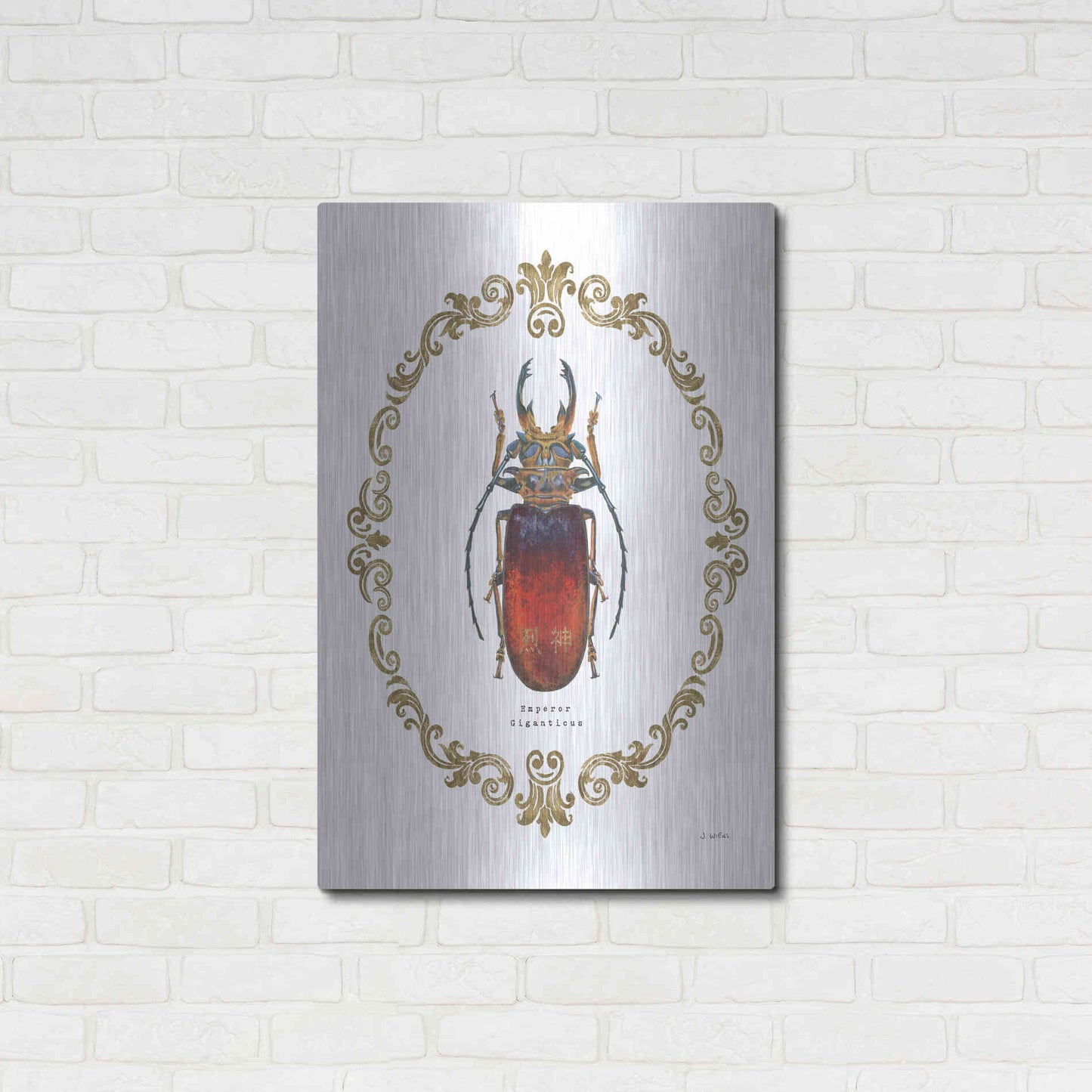 Luxe Metal Art 'Adorning Coleoptera I' by James Wiens, Metal Wall Art,24x36