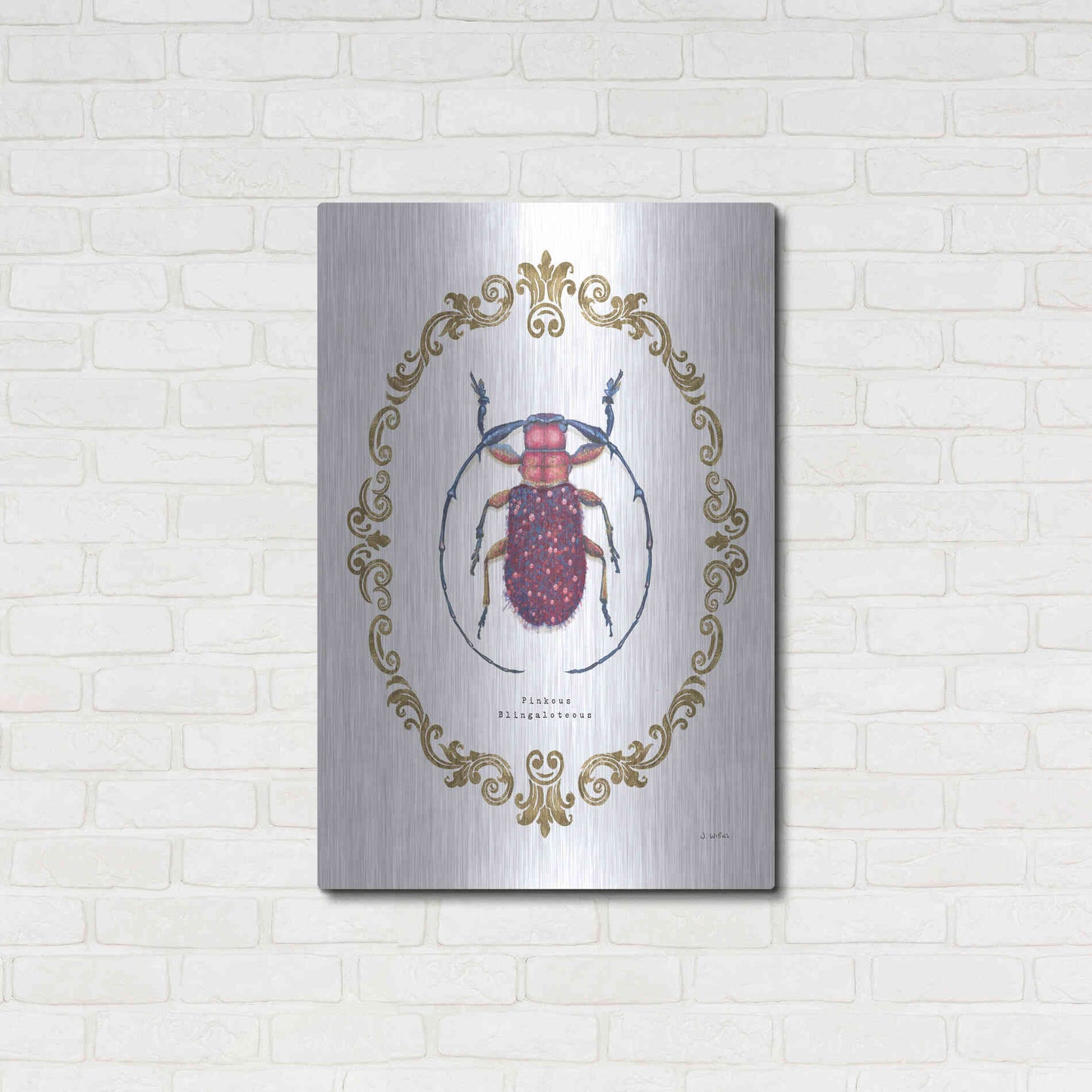 Luxe Metal Art 'Adorning Coleoptera II' by James Wiens, Metal Wall Art,24x36
