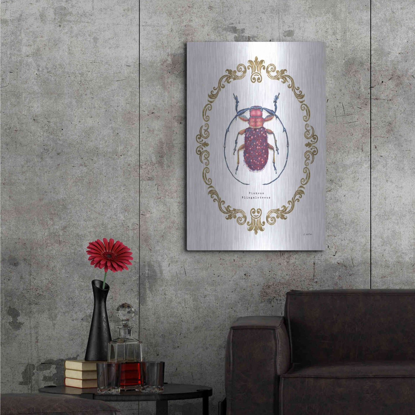 Luxe Metal Art 'Adorning Coleoptera II' by James Wiens, Metal Wall Art,24x36