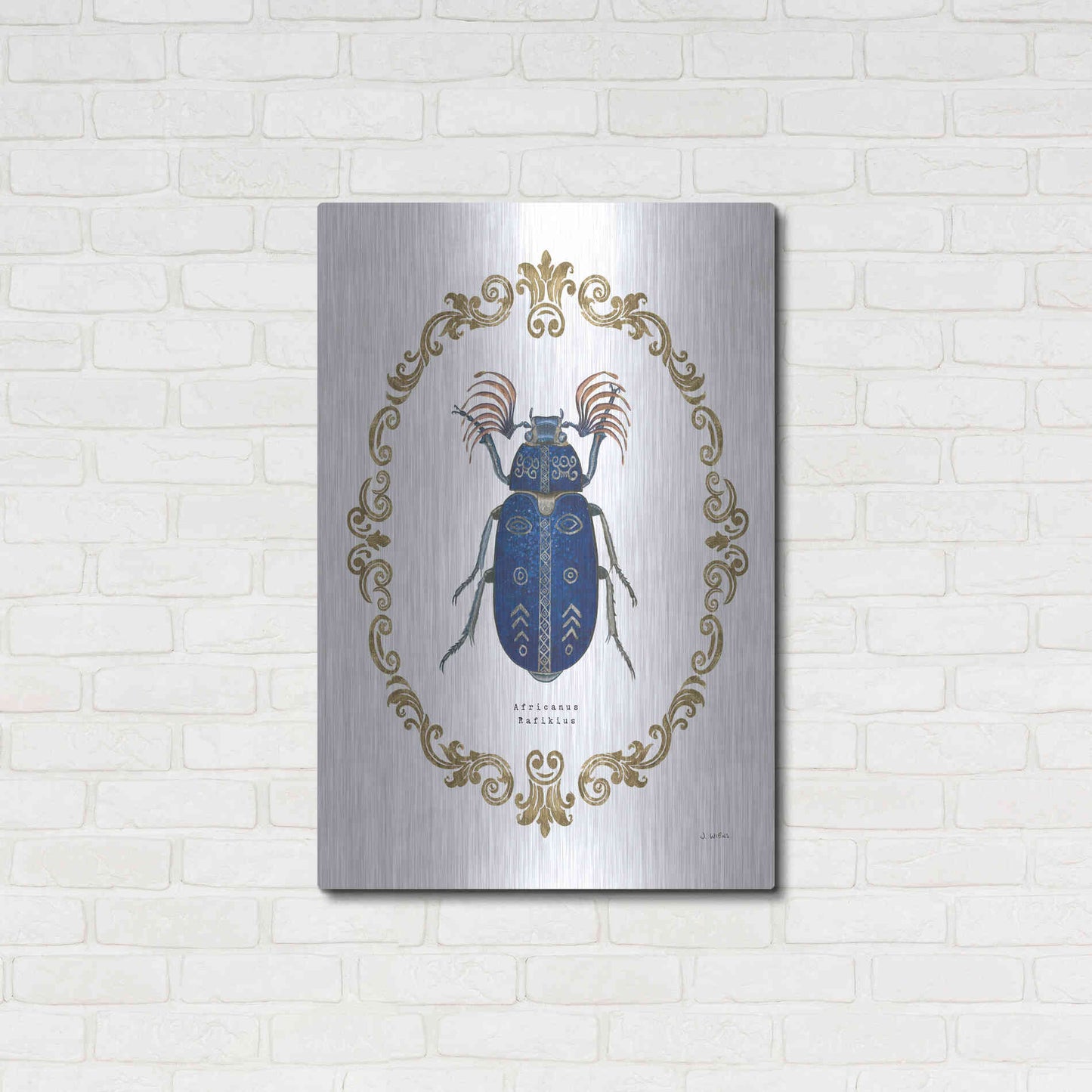 Luxe Metal Art 'Adorning Coleoptera III' by James Wiens, Metal Wall Art,24x36