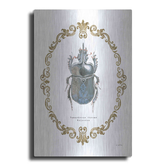 Luxe Metal Art 'Adorning Coleoptera IV' by James Wiens, Metal Wall Art