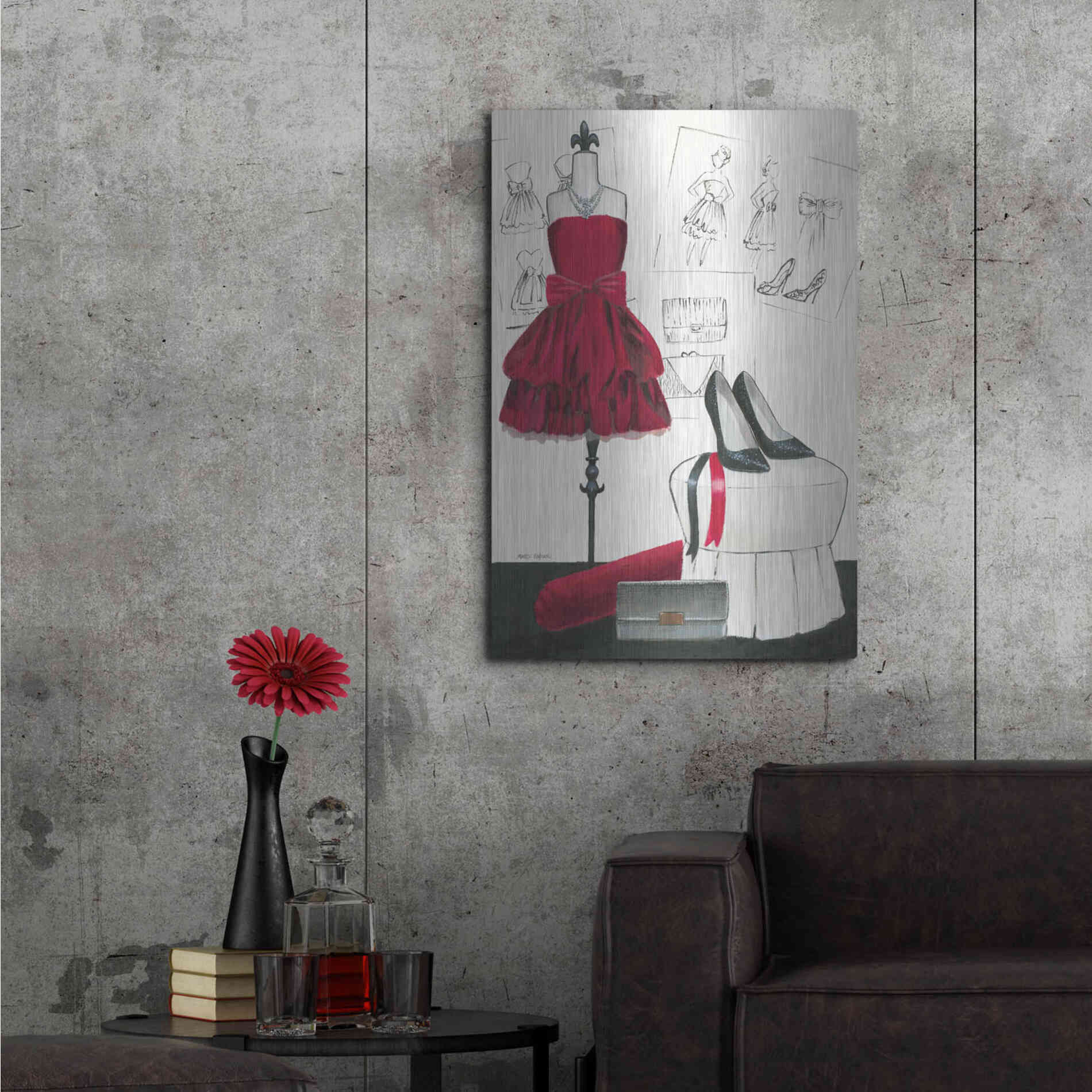 metal dress wall art Metal Dress Wall Art: Powder Coated Steel, Girls Room Decor